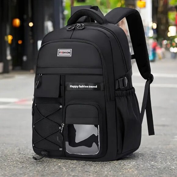 *NWT MULTILAYER LARGE CAPACITY CAMPUS BACKPACK - BLACK - Picture 2 of 6
